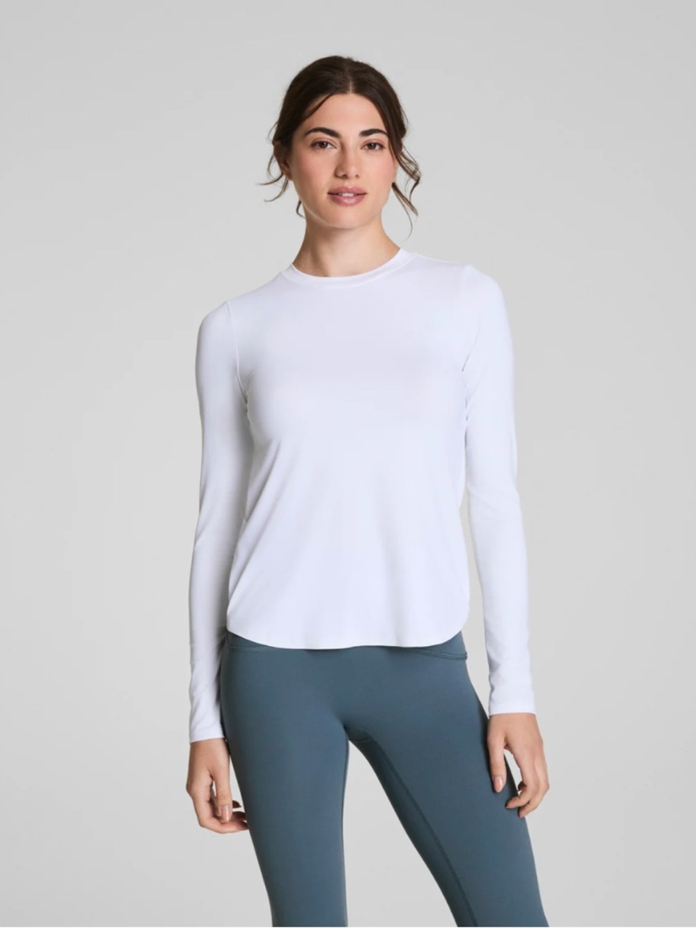 SPANX Activate Long Sleeve Top Vivid White size S NWT